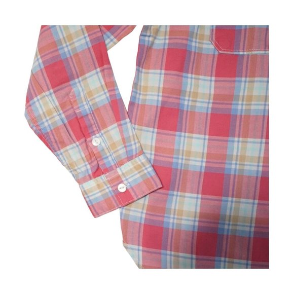 Levi’s Pink and White Men Boyfriend Fit Lightweight Long Sleeve Shirt Size Large - Picture 4 of 5